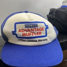 Walker Advantage Muffler Snapback Mesh Trucker Hat Cap 1980s Automotive 80's