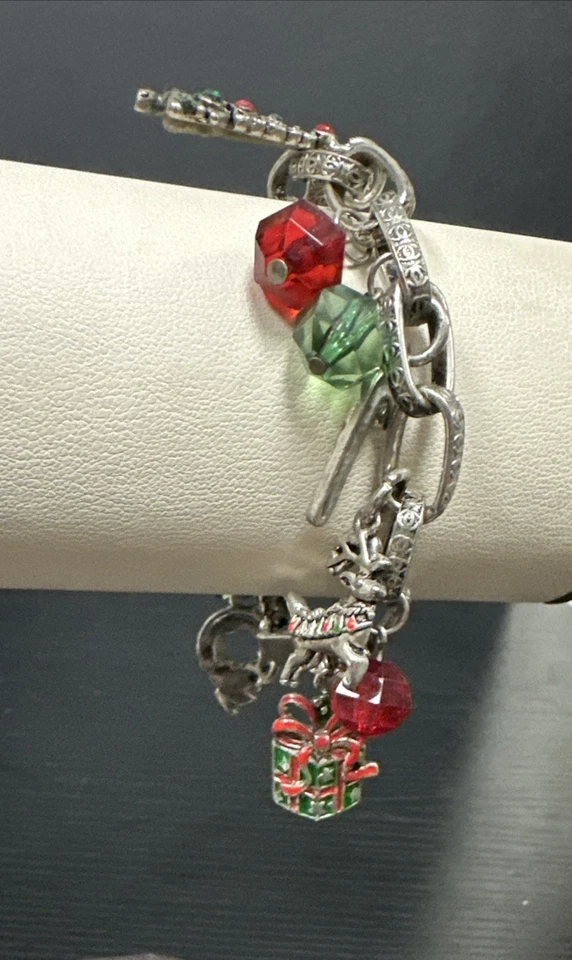 Brazalete Estate Holiday Navidad Trineo Rojo Verde Medias Regalo Dije 191 Foto 3 de 4