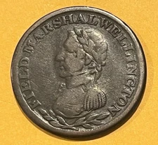 CANADA FIELD MARSHAL WELLINGTON HALF PENNY TOKEN_ NICE CONDITION!