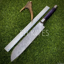 13''Handmade Damascus Slicing Sharp Kitchen Chef Knife for Meat/BBQ