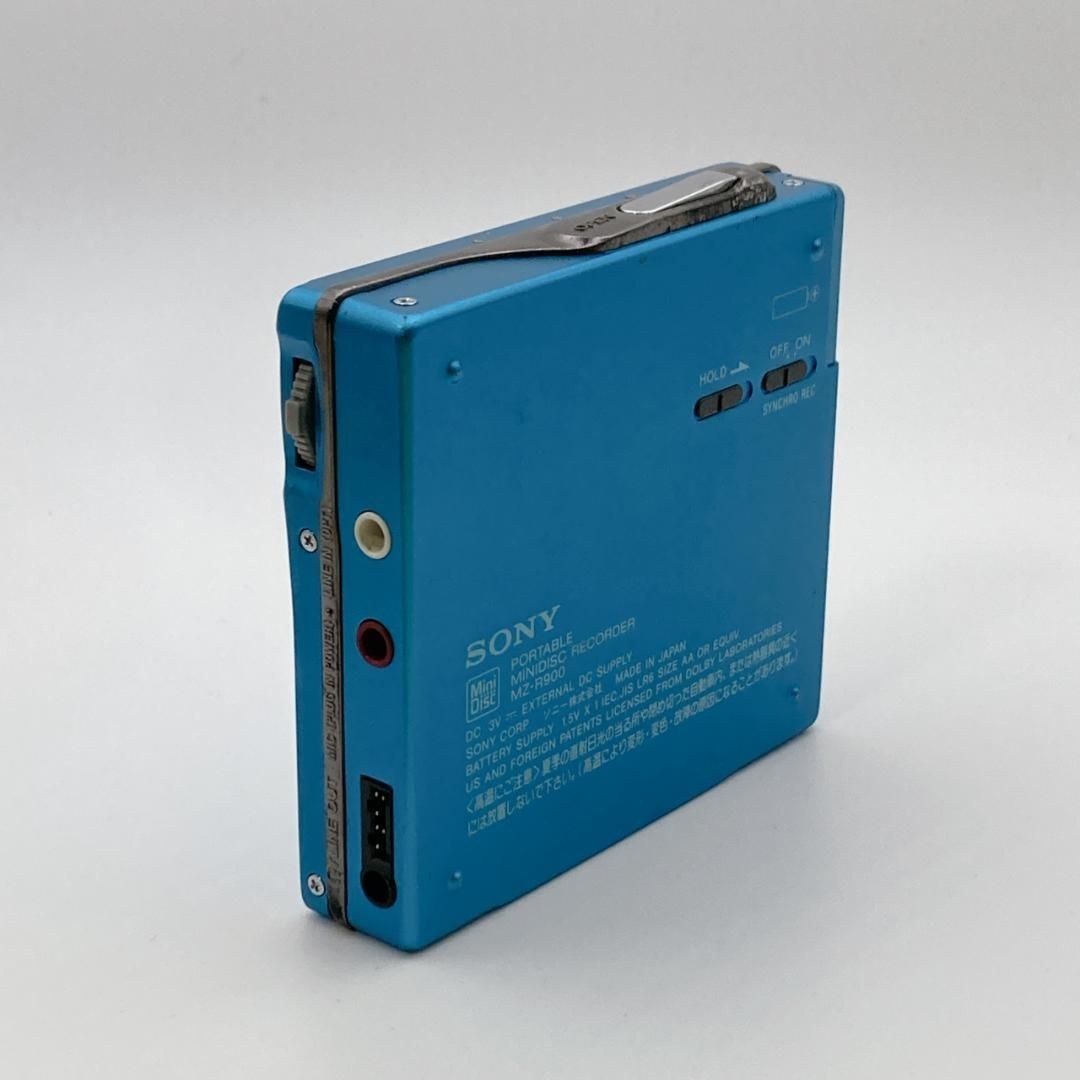オーディオ機器 SONY ポータブルMDプレーヤー MZ-R900 青
