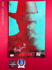 Timothy Olyphant autographed signed 11x17 photo Justified Beckett COA
