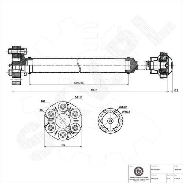 Esen SKV Antriebswelle Vorderachse FüR Land Rover Range LM 4.4 D 4X4 3.0 Lm_-image