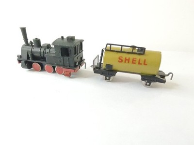 Vintage Minitrix Spur N Dampflok & Shell Kesselwagen - West Germany