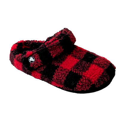 Crocs Classic Cozzzy Slipper Womens 7 Varsity Red Black