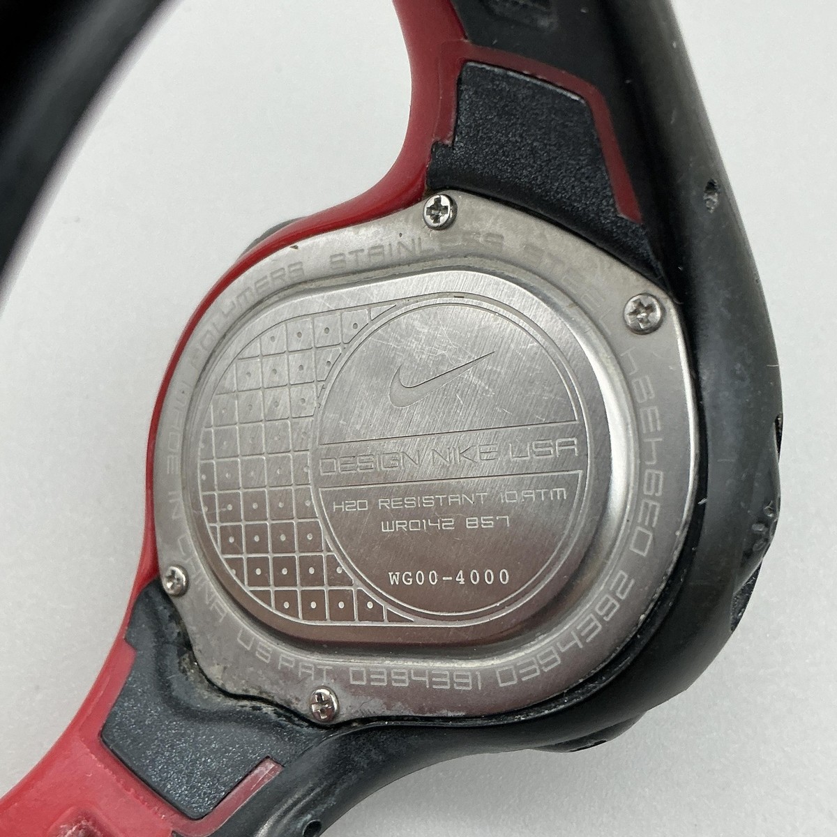 Nike Triax Fury Mens Watch 48mm Gray Digital 50 Lap Black Red