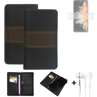 Wallet Case + Kopfhörer für Blackview Oscal Flat 2 Schutzhülle Hand Tasche