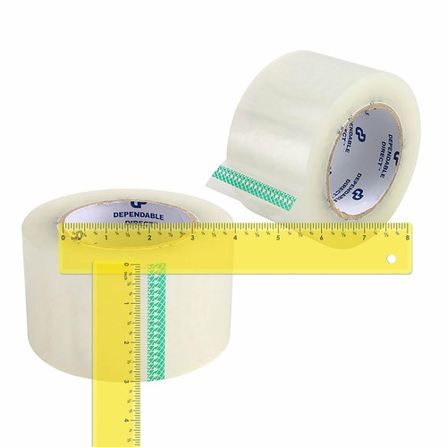 24 Rolls Clear Packing Tape 3 Inch x 110 Yds (330') Carton Sealing Packing Tapes - Picture 2 of 3