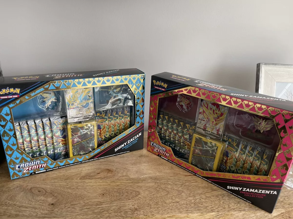 Pokemon Crown Zenith Premium Figure Collection Box - Set of 2 (Shiny  Zamazenta / Shiny Zacian)