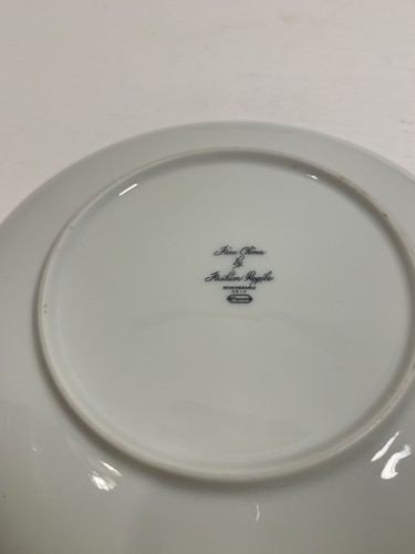 Silver Rose Fine China By Fashion Royale Remembrance 5612 Saucers 2 Silver Trim - Picture 6 of 6