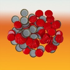 Pack Of 100 Red Crown Caps For Beer Bottles and Crafts