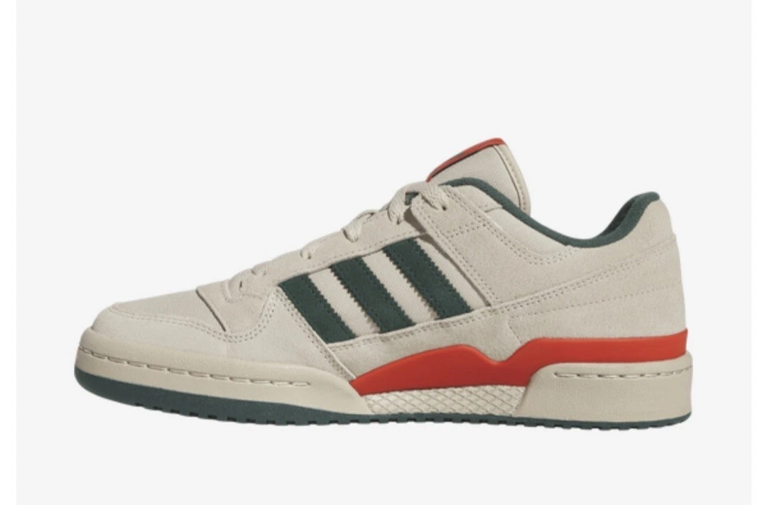Adidas Originals Forum Low CL White Teal Burgundy Leather Sneakers Men’s 9 Size 12 - adidas Forum CL Low White Legacy Teal for sale  main image 4