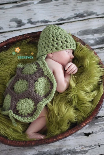 Bebé Recién Nacido Crochet Tejido Disfraz Foto Fotografía utilería Niñas Niños Trajes con Foto 4 de 4