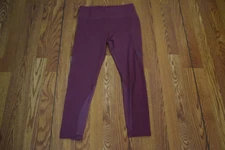 NEW Womens ACTIVE LIFE Crushed Berry Mesh Inserts Thick Waist Active Pants Sz S