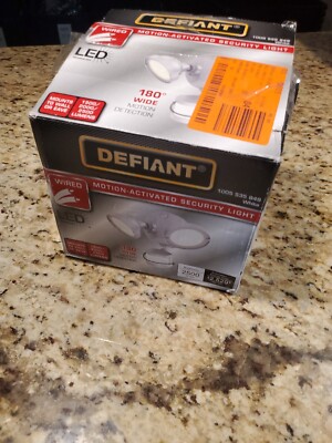 Defiant 180° Motion Activated Outdoor LED Twin Head Flood 1005535849 White