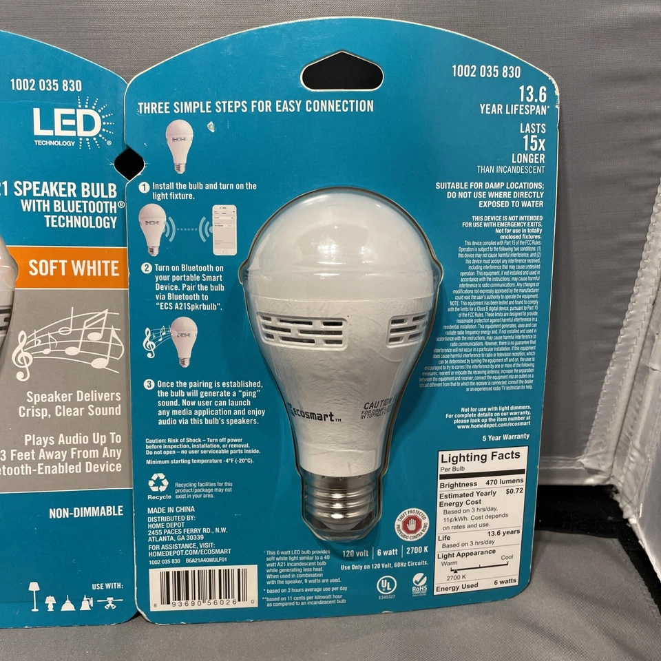 Exosmart 40W A21 Speaker Bulbs - Image 2 of 3