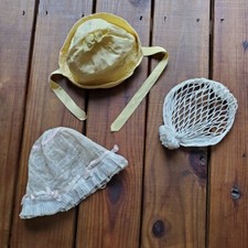 True vintage 1930's 30's toddler baby little girls set of 3 retro antique hats