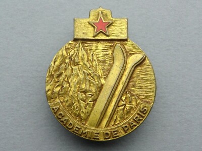 Insigne Médaille Ski FFS Fraisse Demey Paris - Sport D'hiver - Occasion Superbe état
