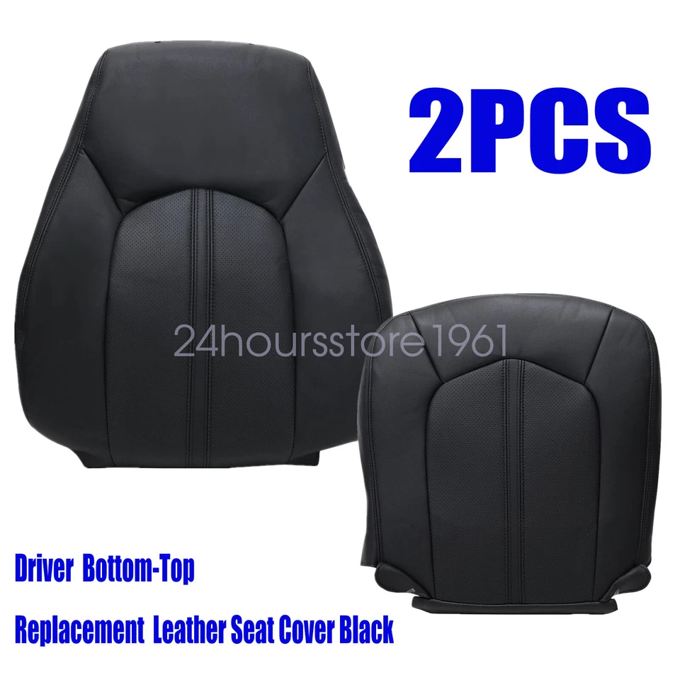 For 2008 2009-2013 Cadillac CTS Front Driver Bottom-Top Leather Seat Cover Black Foto 4 de 4
