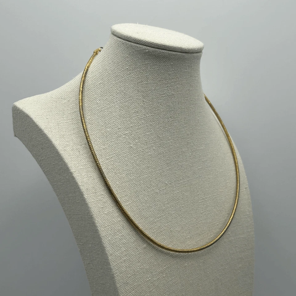 NUEVO CON ETIQUETAS Veronese Italia Oro Vinculado Plata Serpiente Collar Joyería Fina Con Caja Foto 3 de 4