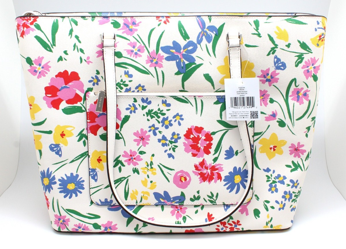 Kate Spade Perfect Large Top Zip Tote Garden Bouquet Floral Cream