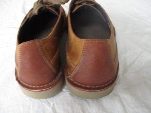Scarpa elegante Clarks Vargo uomo US 13 pelle Oxford stringata marrone chiaro molto buona! - Foto 5 di 7