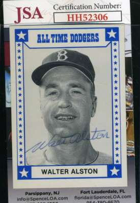 #ad Walter Alston 1980 Tcma JSA Coa Autograph Authentic Hand Signed $54.00