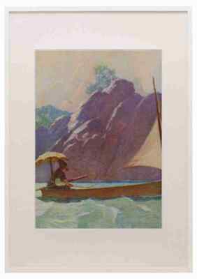 Wyeth Newell Robinson Crusoe 1920 A little voyage A3 A4 gerahmter Druck Bild