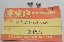 2 NOS Suzuki GT 250 500 T500 GS1000 Switch JIS Flat Head Screw OEM 03121-03068