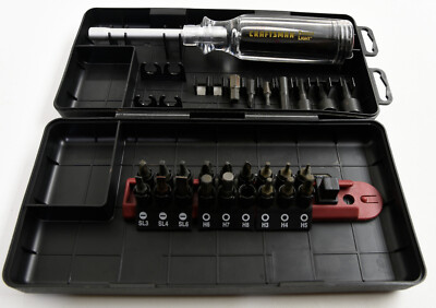 Craftsman 41993 GK Driver Light 1/4'' Magnetic Screwdriver Assorted Bits Case USA