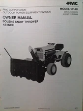 Bolens Large Frame Tractor 48 Snow Thrower 18148 Tractor Owner &Parts (3 Manuals