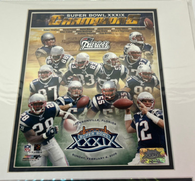 NFL Official Superbowl XXXIX Photo. Patriots vs Eagles 2005 With USPS Envelope
