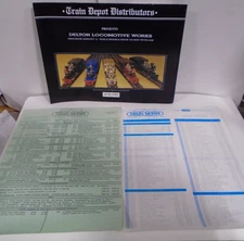 RARE TRAIN DEPOT DISTRIBUTORS 1985 CATALOG FEATURING DELTON LOCOMOTIVE WORKS