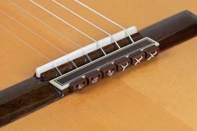 Dunkelbraun Holzoptik Klassisch Flamenco Akustik Nylon Gitarre Saiten Perlen