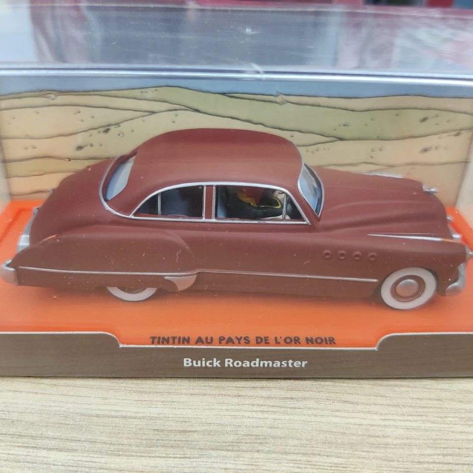 AUTO TINTIN BUICK ROADMASTER TITINTIN NEL PAESE ORO NERO 1:43 NUOVA BTE ARANC... - Immagine 2 di 4