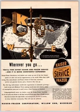 1947 Print Ad Kaiser Frazer Genuine Factory Parts Service Willow Run Michigan