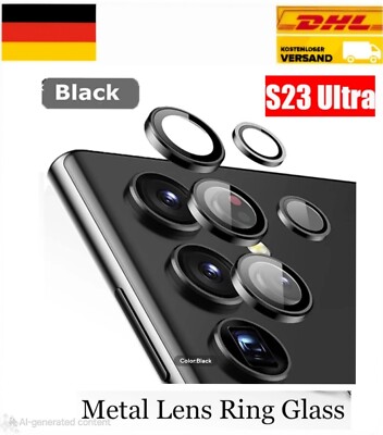 Samsung Galaxy S23 Ultra Black Camera Lens  Protector Glass Cap Case Protection