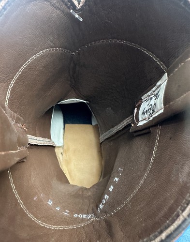 Larry Mahan Stiefel Herren Größe 7B BRAUN VOLLSCHAFT STRAUSS COWBOY WESTERN mit Etikett - Bild 16 von 20