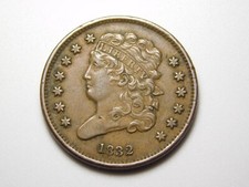 OLD US UNITED STATES OF AMERICA COIN 1832 LIBERTY CLASSIC HEAD 1/2 HALF CENT