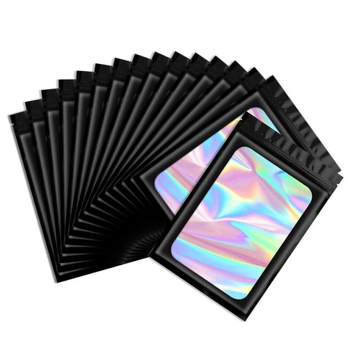 100X Resealable Mylar Bags Zip Lock Bags Clear Window Bags Smell Proof Bags NEW - Picture 14 of 20