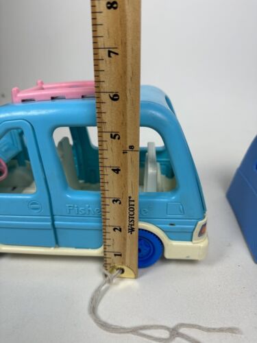 VTG Fisher Price Loving Family Dollhouse Minivan Car Van Tent Chair Camping Lot - Picture 11 of 24