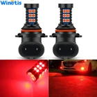 2X H10 9145 Pure Red LED Bulbs SMD 3030 Fog Driving Light Super Bright