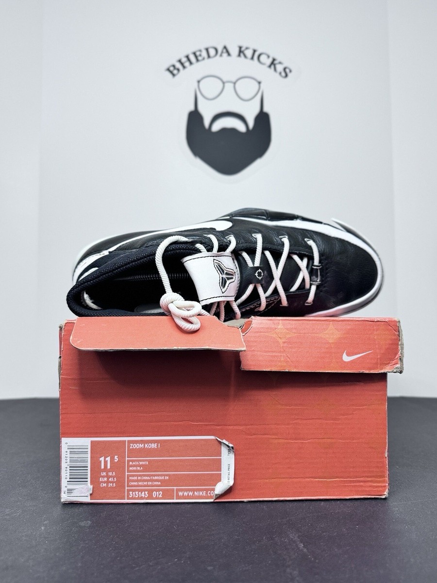 Size 11.5 - Nike Kobe 1 OG Sharpshooter Black White 2006 313143