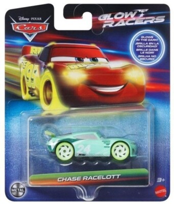 CHASE RACELOTT #24 - Glow in the Dark Racermann - Racers Disney Cars 1:55 Mattel