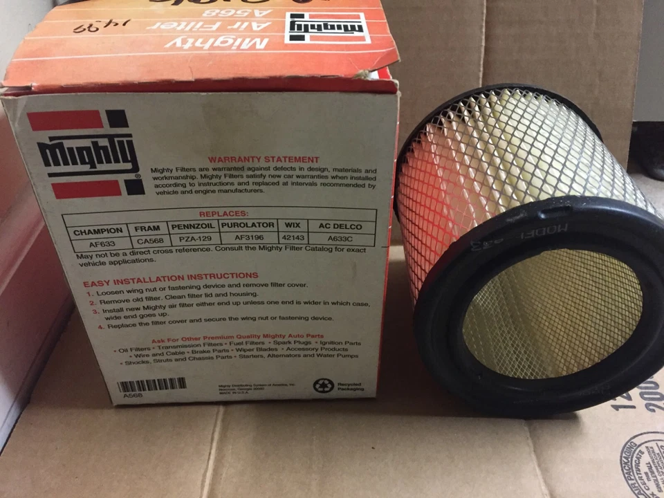 Filtro de aire Mighty A568 se adapta a Buick Oldsmobile Pontiac Baldwin D12E06-3 Foto 3 de 4