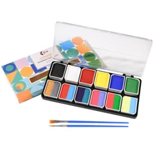 OPHIR Rainbow Face Paint Palette Body Paint Set for Halloween Party 144g/BoxSETC