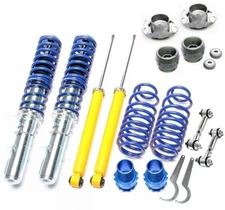 GEWINDEFAHRWERK + 4 Domlager + Koppelstangen VW Golf 4 + Bora + Audi A3