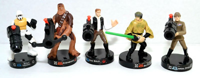 Star Wars Attacktrix Battle Figure Game Lot of 5 Characters - Luke, Hans, Chewie