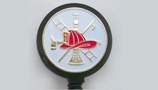 FIREFIGHTER Retractable Badge Reel ID Holder Key Chain Fireman Rescue FREE SHIP