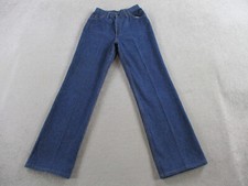 VINTAGE Levis Jeans Mens 28x33 Blue Denim Orange Tab 70s Bootcut USA Made Dark